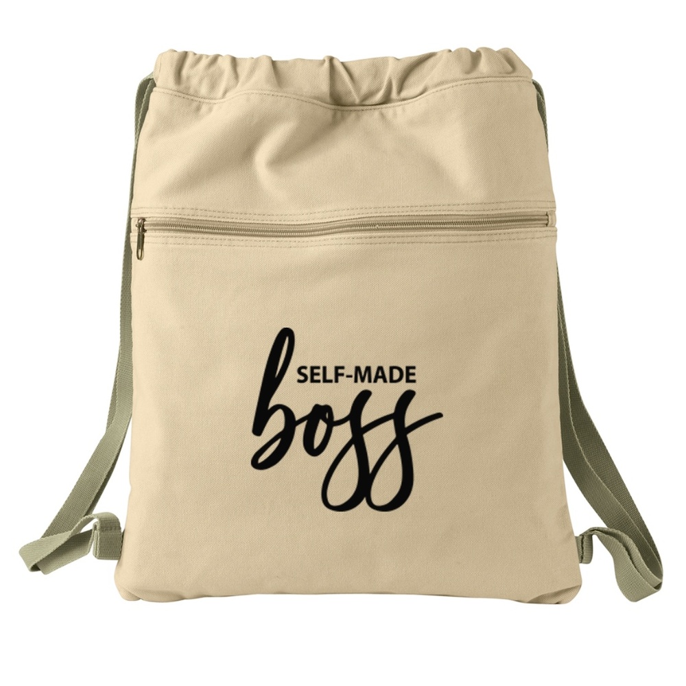 Self Made Boss 14oz Canvas Cinch Sack